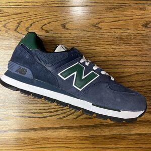 Men's New Balance 574 Rugged Sneakers Navy Blue Grey Green Size 9 10 10.5 NEW